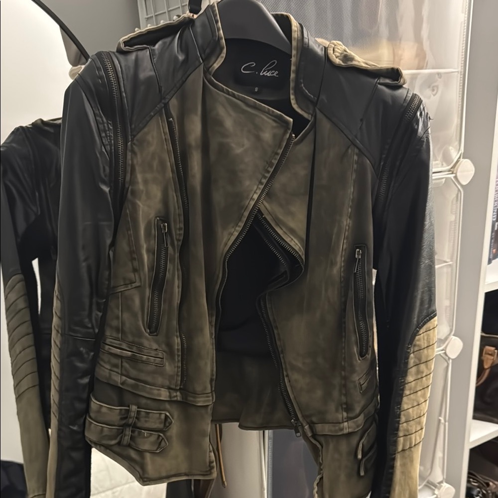 C. Luce Women's Black and Olive Jacket